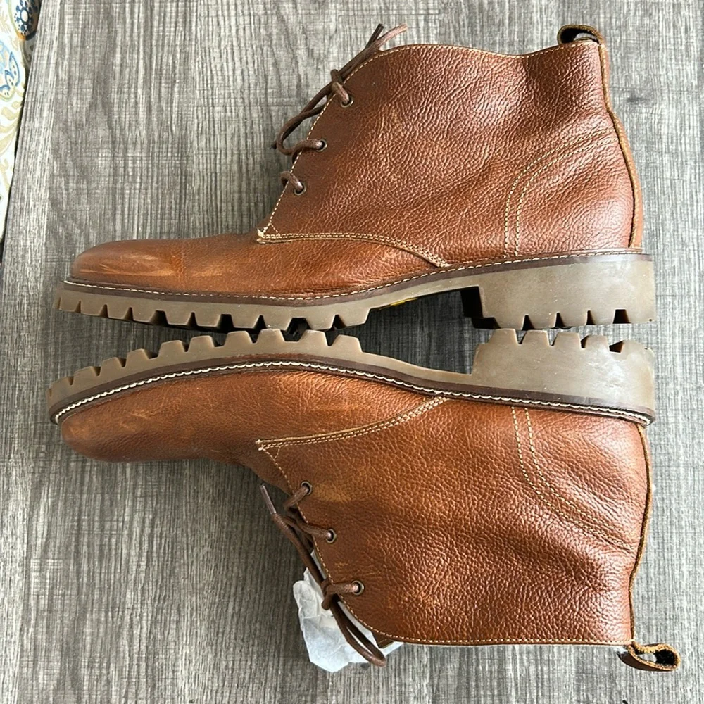 Banana‎ Republic Roderick Ortholite Leather Shearling-Lined Chukka Boots Brown 8